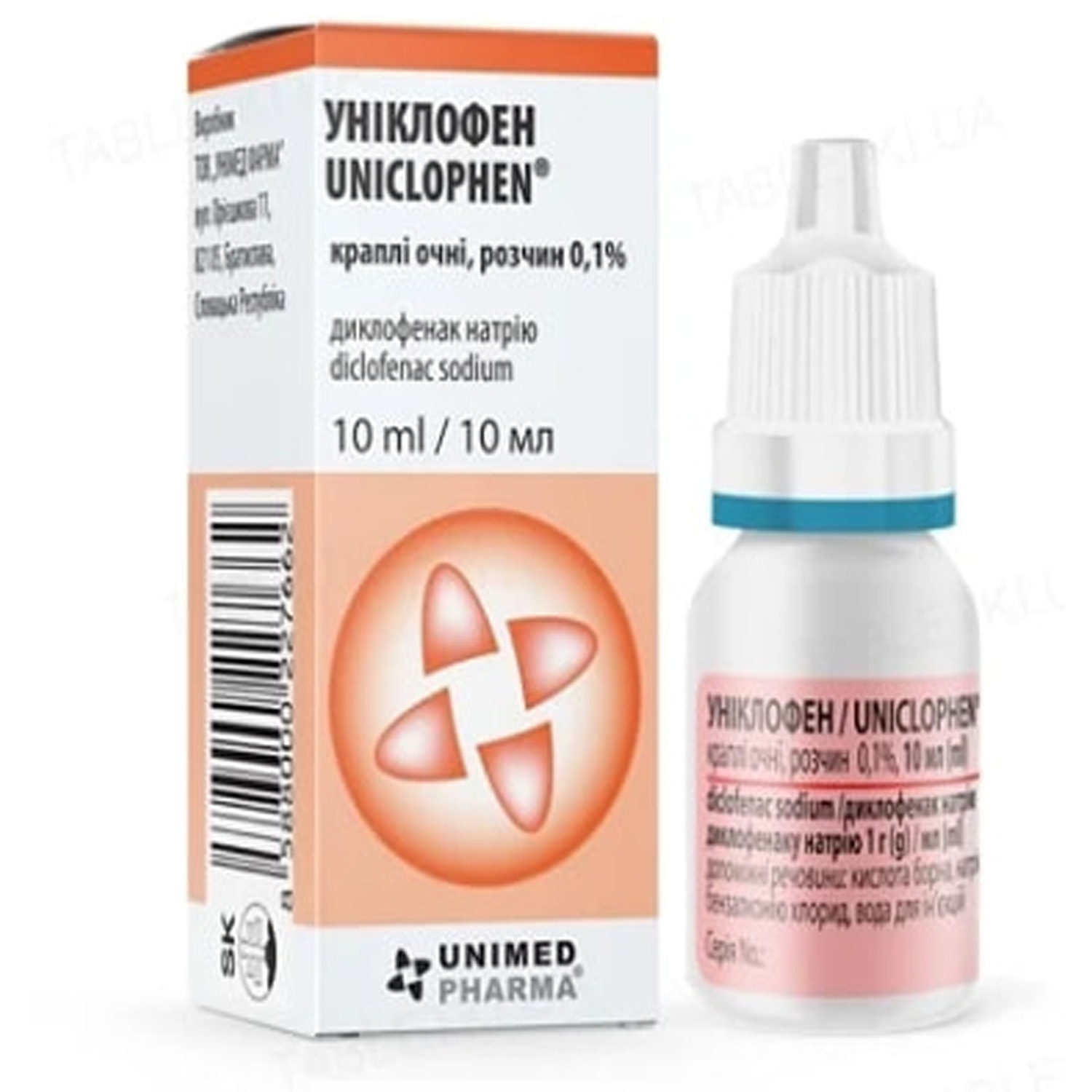 Уніклофен краплі очні розчин 0,1 % контейнер-крапельниця 10 мл
